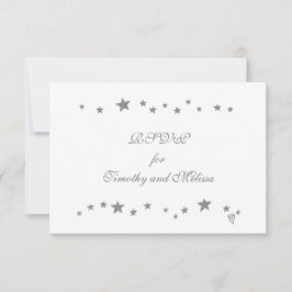 Cartões de resposta de casamento RSVP Stars Lively