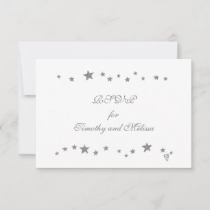 Cartões de resposta de casamento RSVP Stars Lively