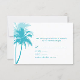 Cartões de Resposta de Casamento Tropical de Palm 