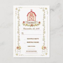 Cartões de resposta de casamentos de casamentos