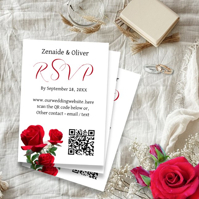 Cartões de Resposta de Código QR de Casamento do R (Criador carregado)