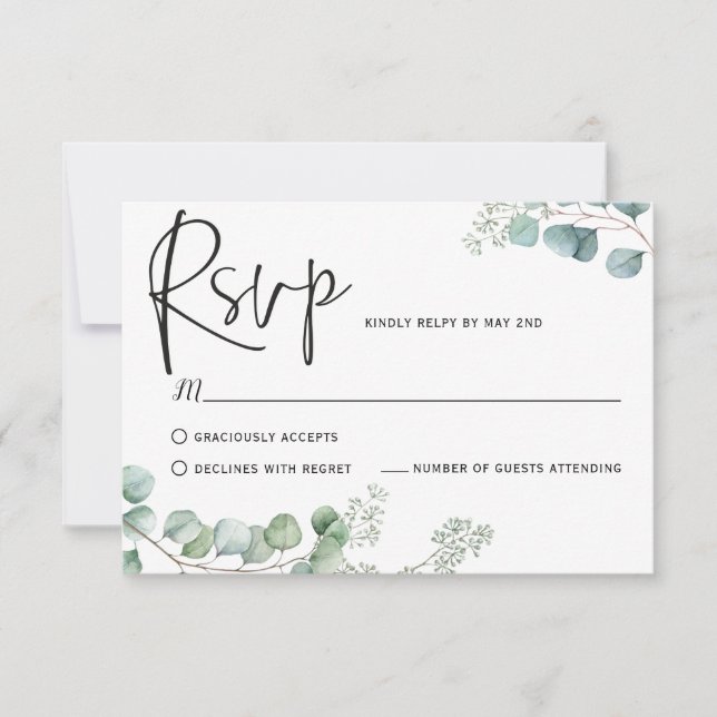 Cartões de Resposta de Eucalipto, (Frente)