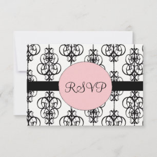 Cartões de Resposta de RSVP de Casamento com Lustr