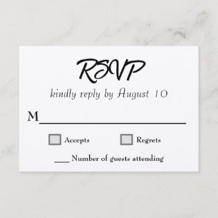 Cartões de Resposta de RSVP para Roteiro de Casame