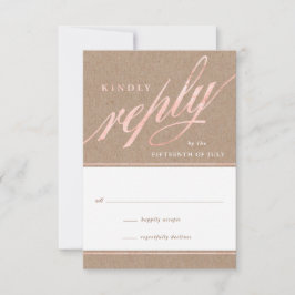 Cartões de Resposta de Script Dourado e Rustic Kra