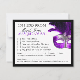 Cartões de resposta do mascarada