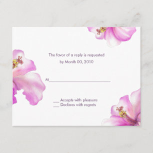 Cartões de resposta do Watercolor Hibiscus