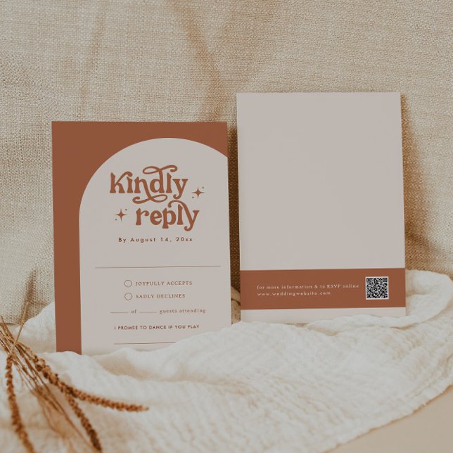 Cartões de Resposta para Casamento Boho (Criador carregado)