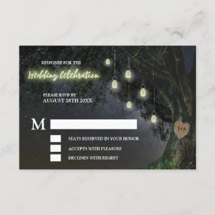 Cartões de Resposta para Casamento Firefly Mason J