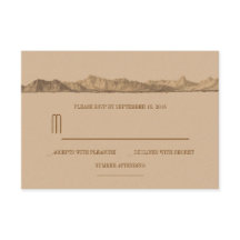 Cartões de resposta para casamento na montanha