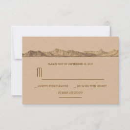 Cartões de resposta para casamento na montanha