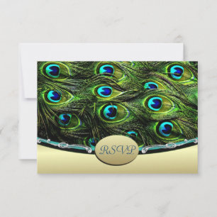 Cartões de Resposta para Casamento Peacock Wedding