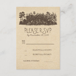 Cartões de Resposta para Casamento Rústico na Flor