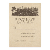 Cartões de Resposta para Casamento Rústico na Flor