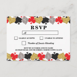 Cartões de Resposta RSVP Casamento Las Vegas Cassi