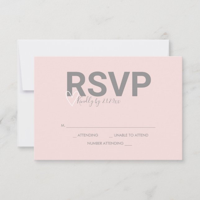 Cartões de Resposta RSVP com Tema de Dia dos Namor (Frente)