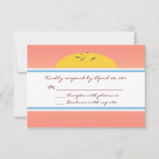 Cartões de Resposta RSVP de Casamento Cruzado Pers