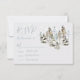 Cartões de resposta RSVP de Casamento de Floresta 