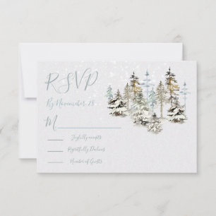 Cartões de resposta RSVP de Casamento de Floresta 