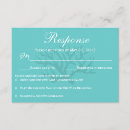 Cartões de resposta RSVP de Casamento de Seafoam V