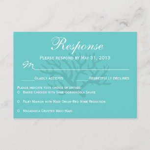 Cartões de resposta RSVP de Casamento de Seafoam V
