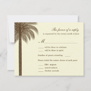 Cartões de Resposta/RSVP de Casamento em Palm Beac
