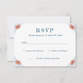 Cartões de resposta RSVP de Casamento Floral de Be