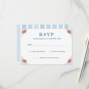 Cartões de resposta RSVP de Casamento Floral de Be