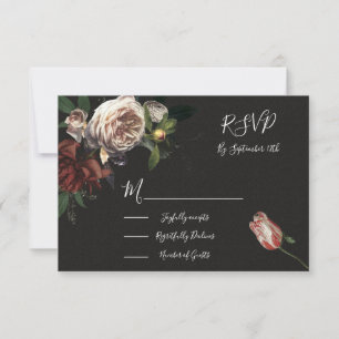 Cartões de resposta RSVP de casamento floral Rembr