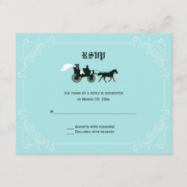 Cartões de resposta RSVP de cavalo de fairytales e