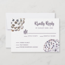 Cartões de Resposta RSVP de Convite Boho Wedding