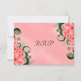 Cartões de resposta RSVP Elegante Floral Elegante,