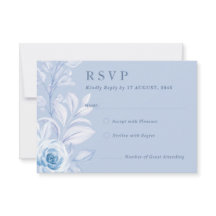 Cartões de resposta RSVP Floral Clássica Romântica