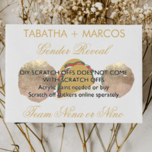 Cartões de Revelação de Gênero Taco DIY Falso