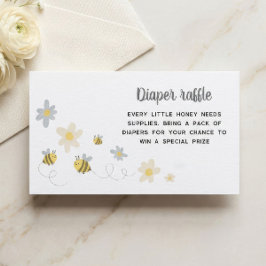 Cartões de Rifa de Fraldas Bumble Bee – Chá de Beb