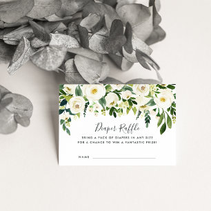 Cartões de rifa de fraldas para chá de bebê Alabas