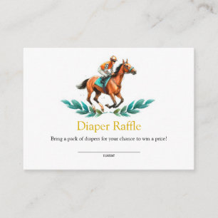 Cartões de rifa de fraldas para chá de bebê com ca