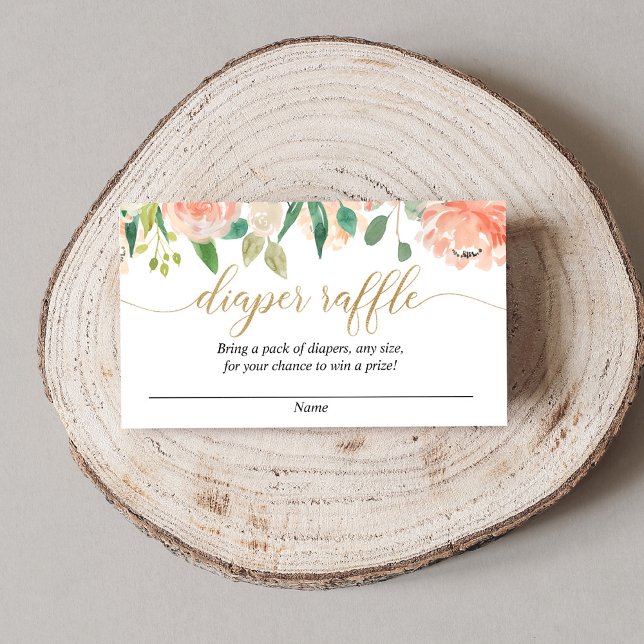 Cartões de rifa de fraldas para chá de bebê em ver (Criador carregado)