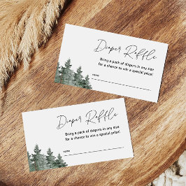 Cartões de Rifas de Fraldas para Chá de Bebê de In