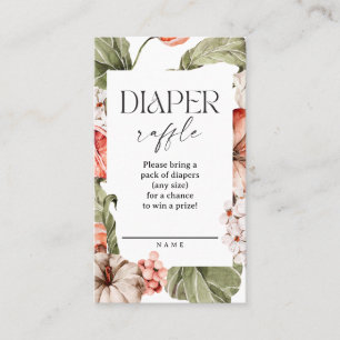 Cartões de Rifas de Fraldas para Chá de Bebê Peque