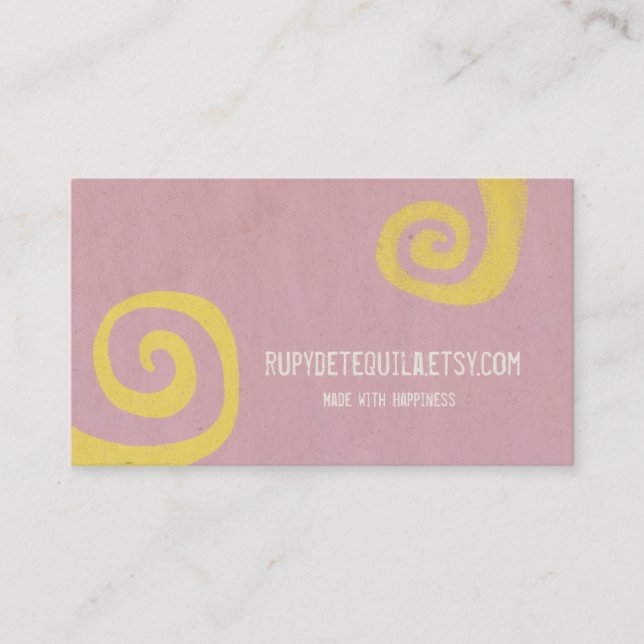 Cartões de Rodopio Elegante Rosa (Frente)