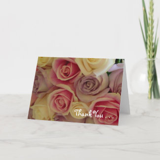 Cartões de rosa Obrigado