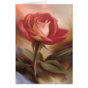 Cartões de Rosa vermelha de Pastel