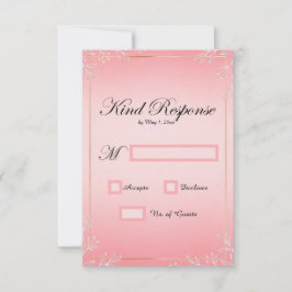 Cartões de RSVP de Casamento Bubblegum Blush