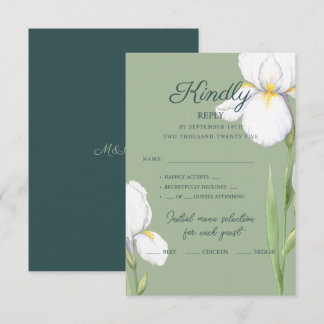 Cartões de RSVP de Casamento Charmosos Lírios-d'ág