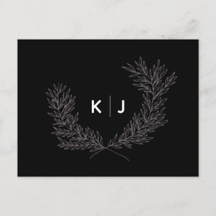Cartões de RSVP de Casamento com Monograma Distint