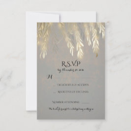 Cartões de RSVP de Casamento com Ramos de Árvore d