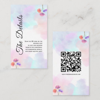 Cartões de RSVP de casamento cor-de-rosa e azul fl