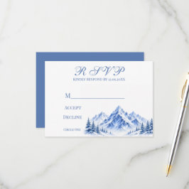 Cartões de RSVP de Casamento das Montanhas Nevadas