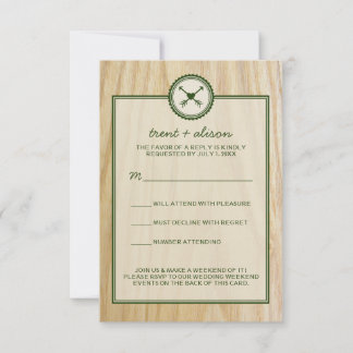 Cartões de RSVP de Casamento e Glamping Woody